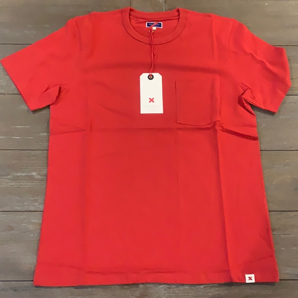 BEST MADE CO. - Red - Pocket Tee- Short Sleeve NEW T-Shirt